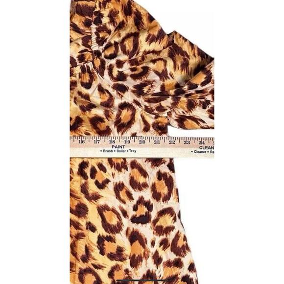 Kate Spade Womens XL Panthera Square Neck Top NWT 100% Cotton Cheetah - Picture 4 of 5